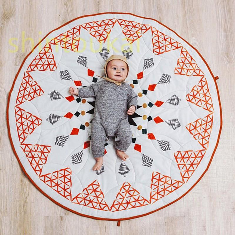 直径約90cm プレイマット ベビーラグマット 円形 ごろ寝アート 寝相アート よちよちマット オシャレ 赤ちゃん ベビー用品 出産お祝い ギフト 送料無料 Ofd2164 Shintoukai 通販 Yahoo ショッピング