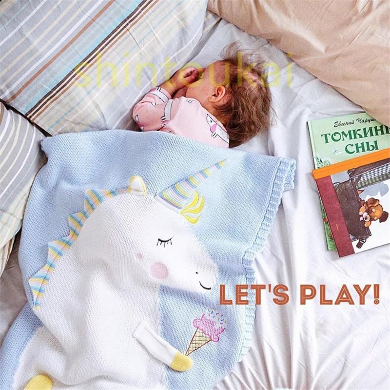 ブランケット ベビー用毛布 ユニコーン ニットブランケット お昼寝ケット ひざ掛け 60x1cm カワイイ 北欧風 プレイマット 洗える 四季通用 Ofd2167 Shintoukai 通販 Yahoo ショッピング