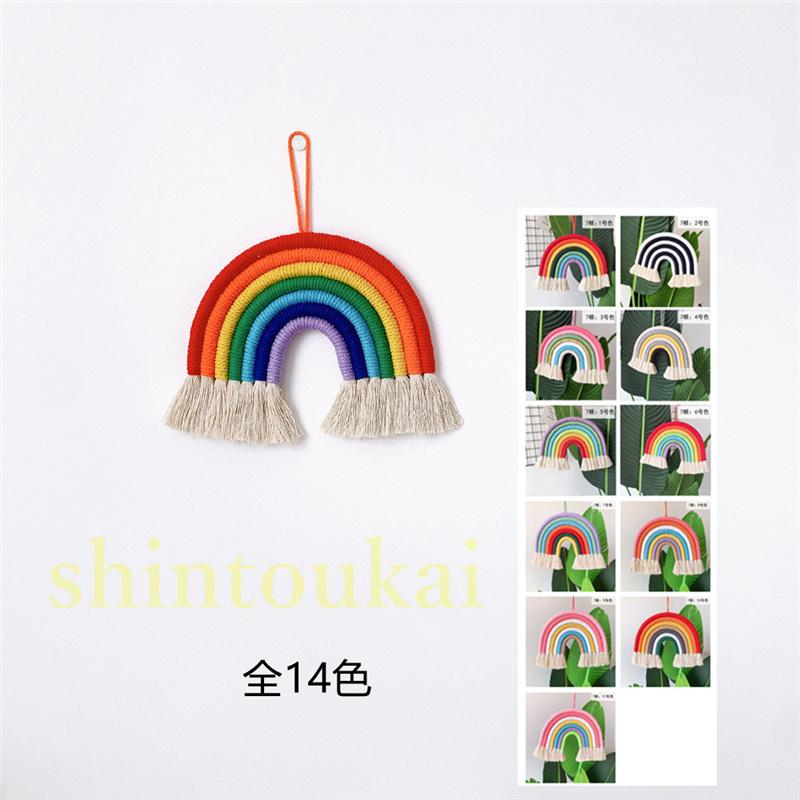北欧風 シンプル 手作り編み レインボー 虹 壁飾り 壁掛け ファブリック 可愛い 赤ちゃん部屋飾り 壁装飾 ベビー部屋掛け ベッド掛け タッセル Zml281 Shintoukai 通販 Yahoo ショッピング