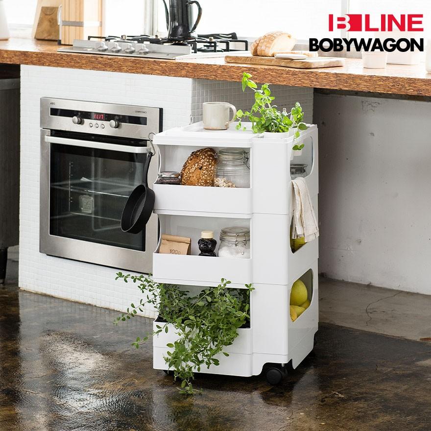 正規品 B LINE ビーライン ボビーワゴン 3段 5トレイ ホワイト