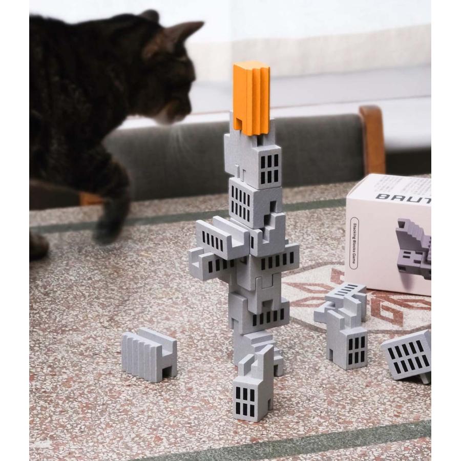 A Tangible Future Brutalist Tower ブルータリストタワー スタッキングゲーム おもちゃ 積み木 ブルータリズム建築の画像