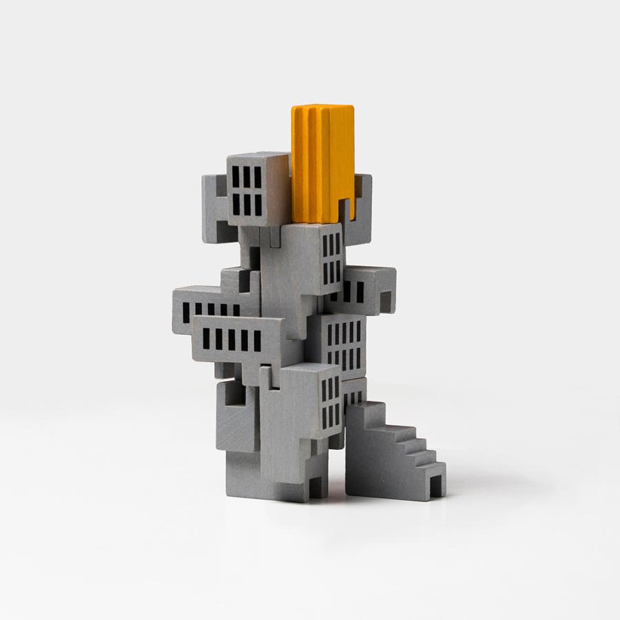 A Tangible Future Brutalist Tower ブルータリストタワー スタッキングゲーム おもちゃ 積み木 ブルータリズム建築の画像