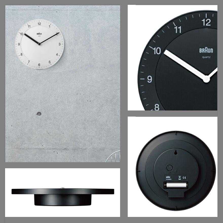 BRAUN Wall Clock 《BC06Bブラック》《BC06Wホワイト》 ブラウン