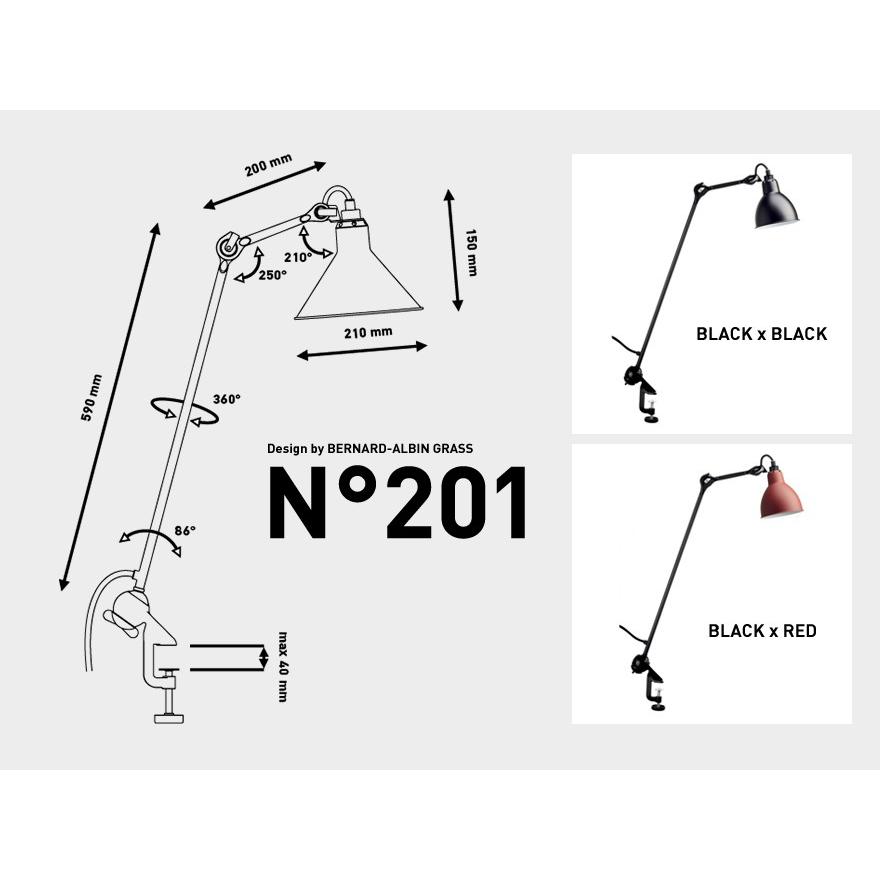 ●●DCW editions ディーシーダブリューエディションズ　LAMPE GRAS NO201 ROUND ランぺグラス NO.201 ラウンド クランプ式 Table Lamp テーブルランプ｜shinwashop｜07