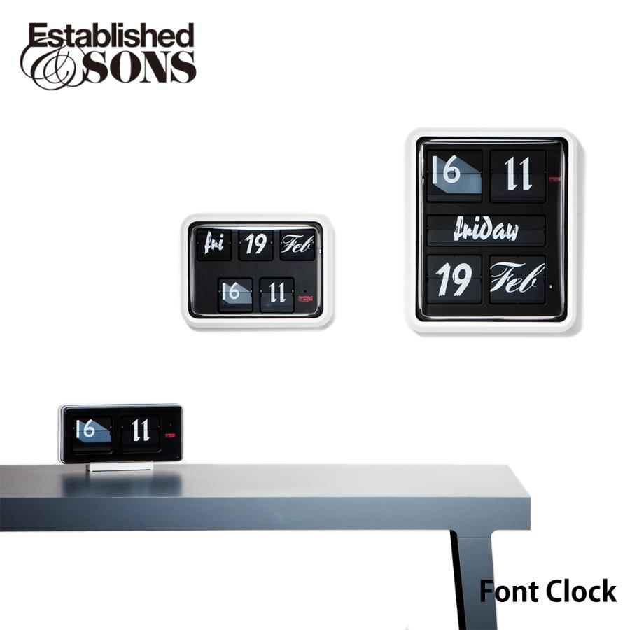 Established&Sons Font Clock エスタブリッシュドアンドサンズ フォントクロック 置き時計 卓上時計 壁掛け時計 ぱたぱた時計 | 