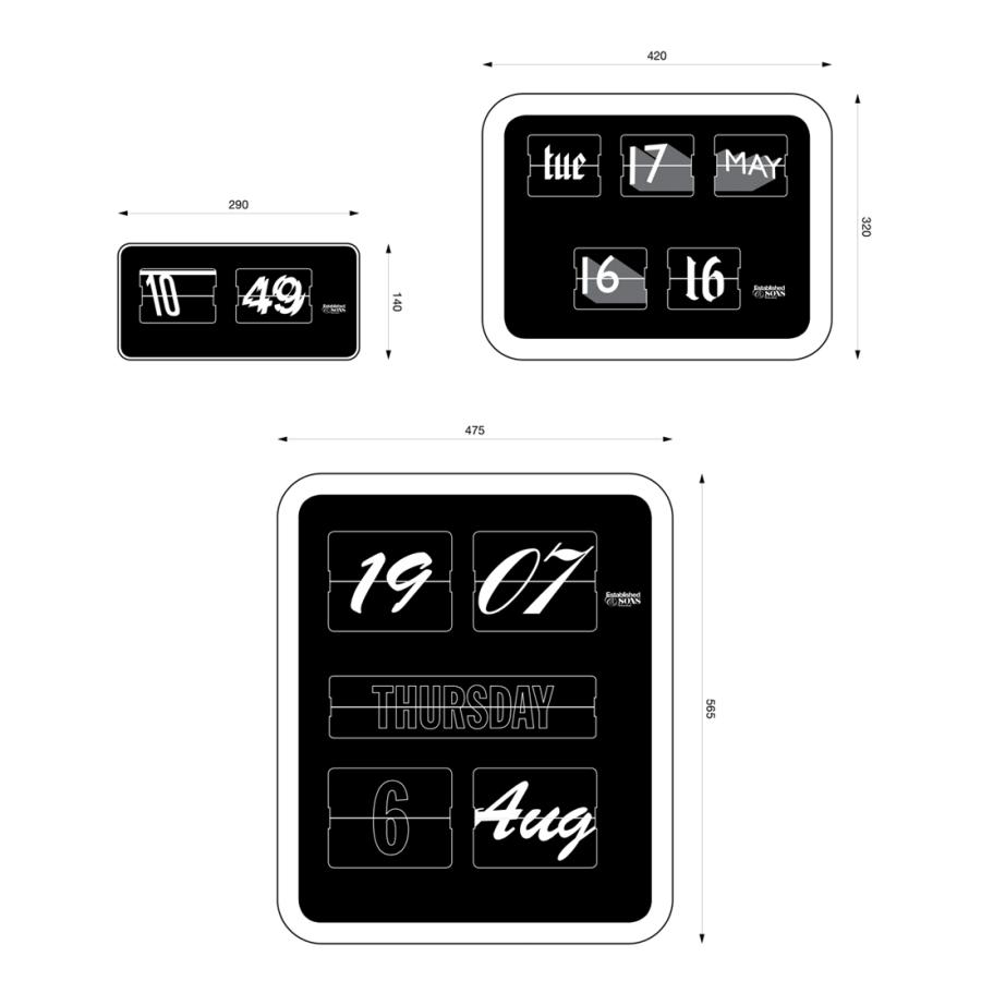 Established&Sons Font Clock エスタブリッシュドアンドサンズ フォントクロック 置き時計 卓上時計 壁掛け時計 ぱたぱた時計 |  | 06