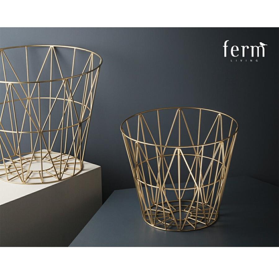 ファームリビング　ワイヤーバスケットS ブラック ferm LIVING ファームリビング Wire Basket S ワイヤーバスケット 洗濯