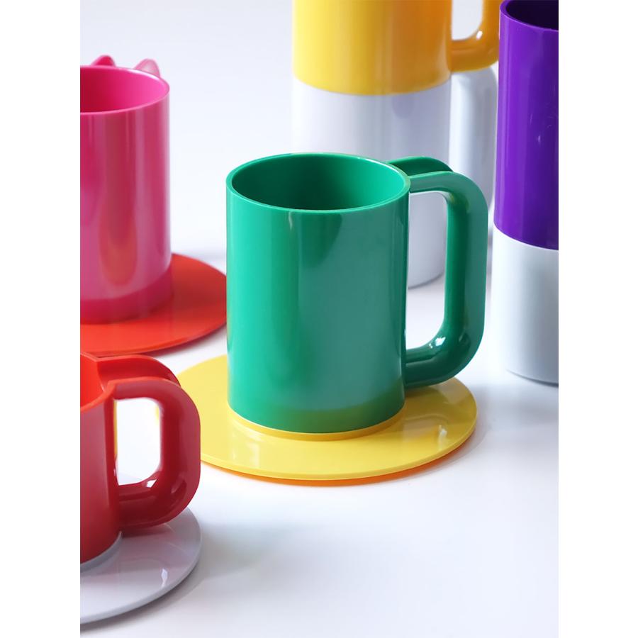 Heller ヘラー Cup&Saucers セット 6色 カップ＆ソーサー 140ml スタッキング カップ Hellerware ヘラーウェア プラスチック カラフル Lella & Massimo |  | 05