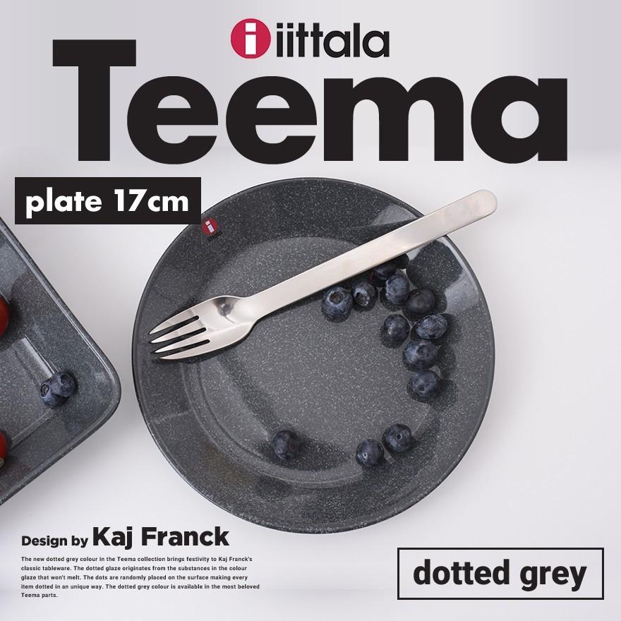 廃盤色】 TEEMA 17cm プレート 6枚 ドッテドグレー 【公式通販】