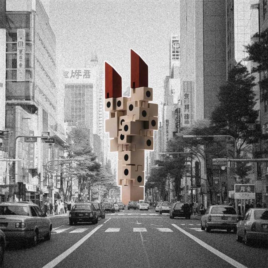 A Tangible Future カプセルタワービル スタッキングゲーム  Japanese Capsule Tower おもちゃ 積み木の画像