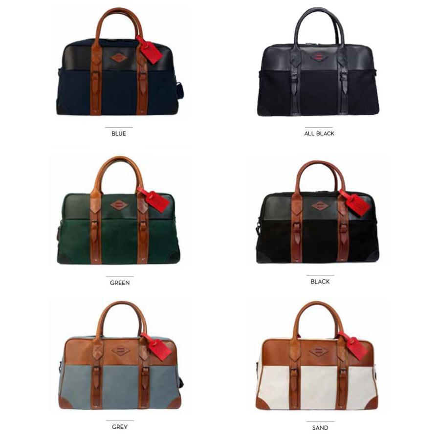 LEON FLAM SAC48H コットン×レザー ボストンバッグ SAC 48H Grey／LEON FLAM（レオンフラム）｜愛着を持ってずっと使い