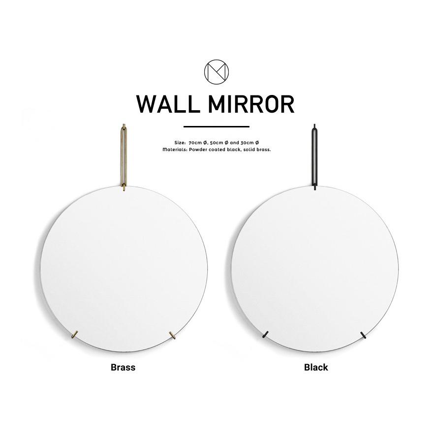 MOEBE WALL MIRROR ミラー 直径70cm Brass 真鍮 鏡 ウォールミラー 丸型 壁掛け ブラス ムーベの画像