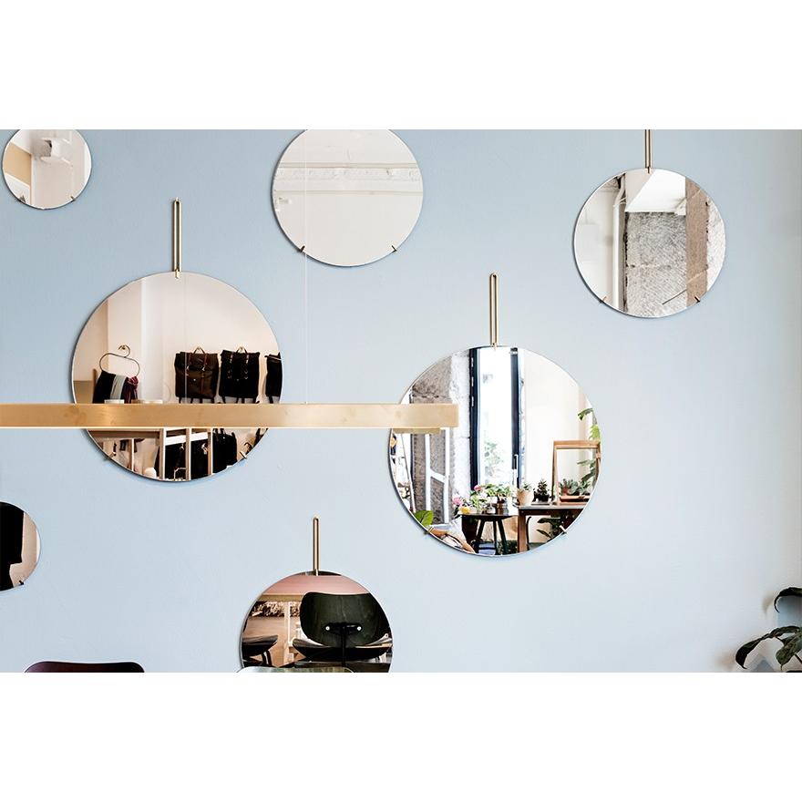 MOEBE WALL MIRROR ミラー 直径70cm Brass 真鍮 鏡 ウォールミラー 丸型 壁掛け ブラス ムーベの画像