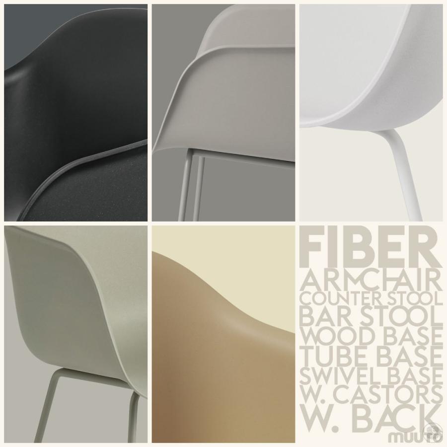 muuto（ムート） Muuto FIBER COUNTER STOOL WOODBASE with BACKREST