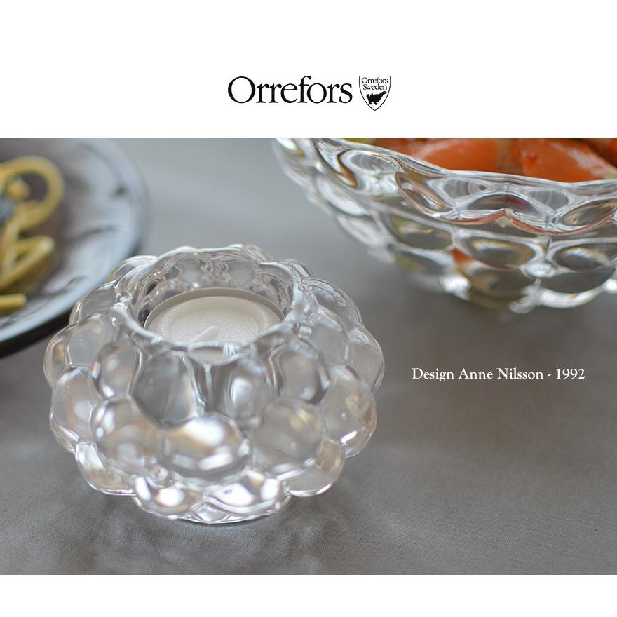 Orrefors オレフォス RASPBERRY ラズベリー キャンドルホルダー(S