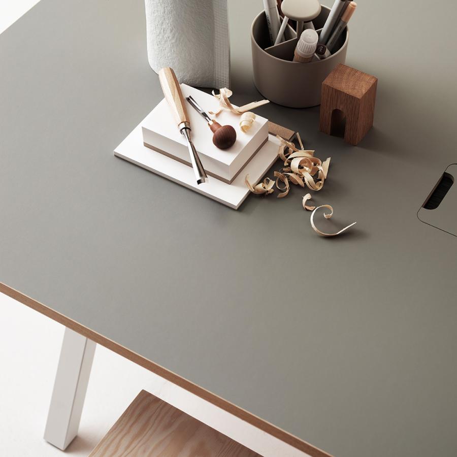 string ストリング 昇降式ワークデスク W120cm ライトグレーリノリウム