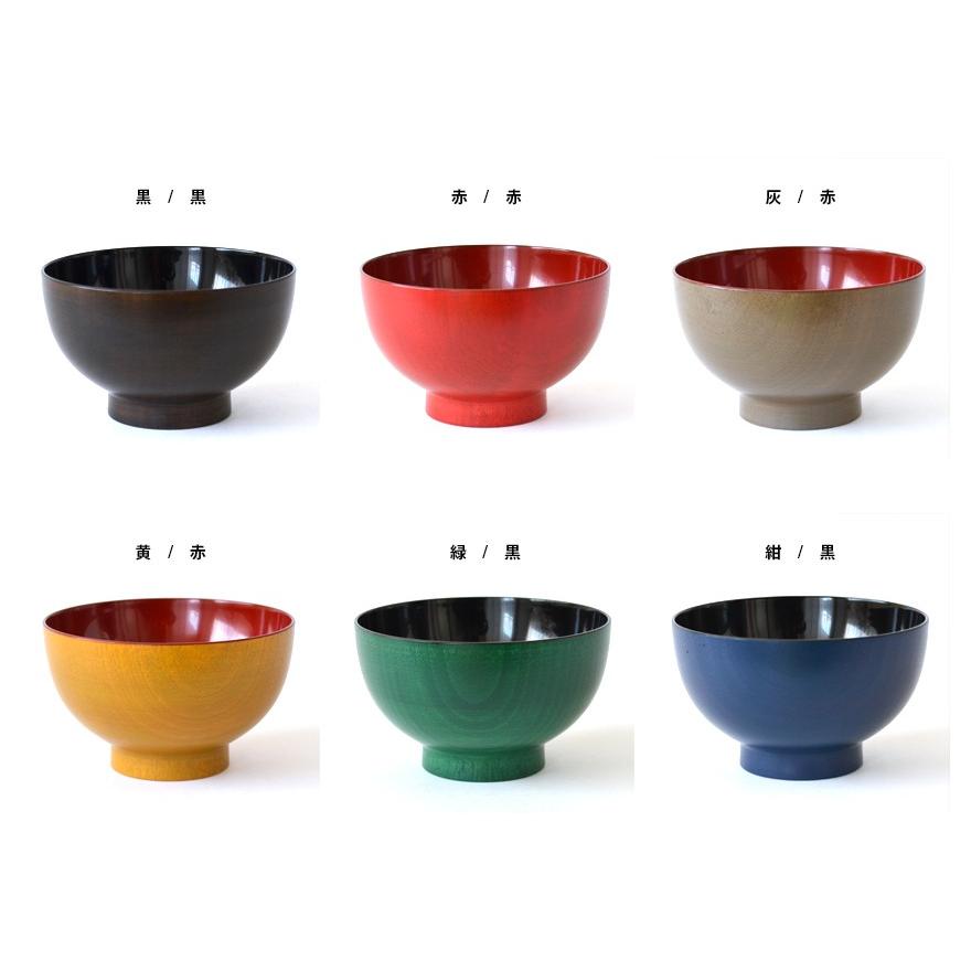 漆琳堂 内塗り椀 越前漆器 茶碗/ちゃわん/味噌汁/みそ汁/和食器
