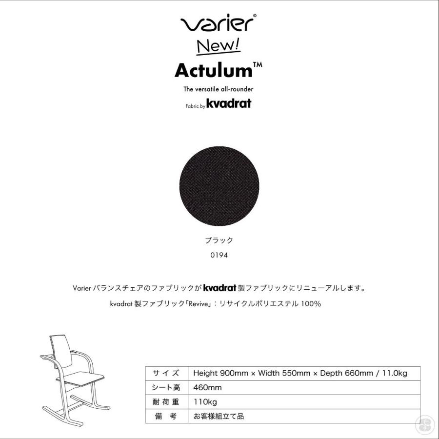 現行 Varier Actulum 新アクチュラムチェア クヴァドラ リヴァイヴ Varier New Actulum Chair Kvadrat Revive 新アクチュラムチェア