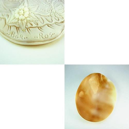 特大 シェルカメオ 手彫り 90×79mm ジュエリールース df454の画像
