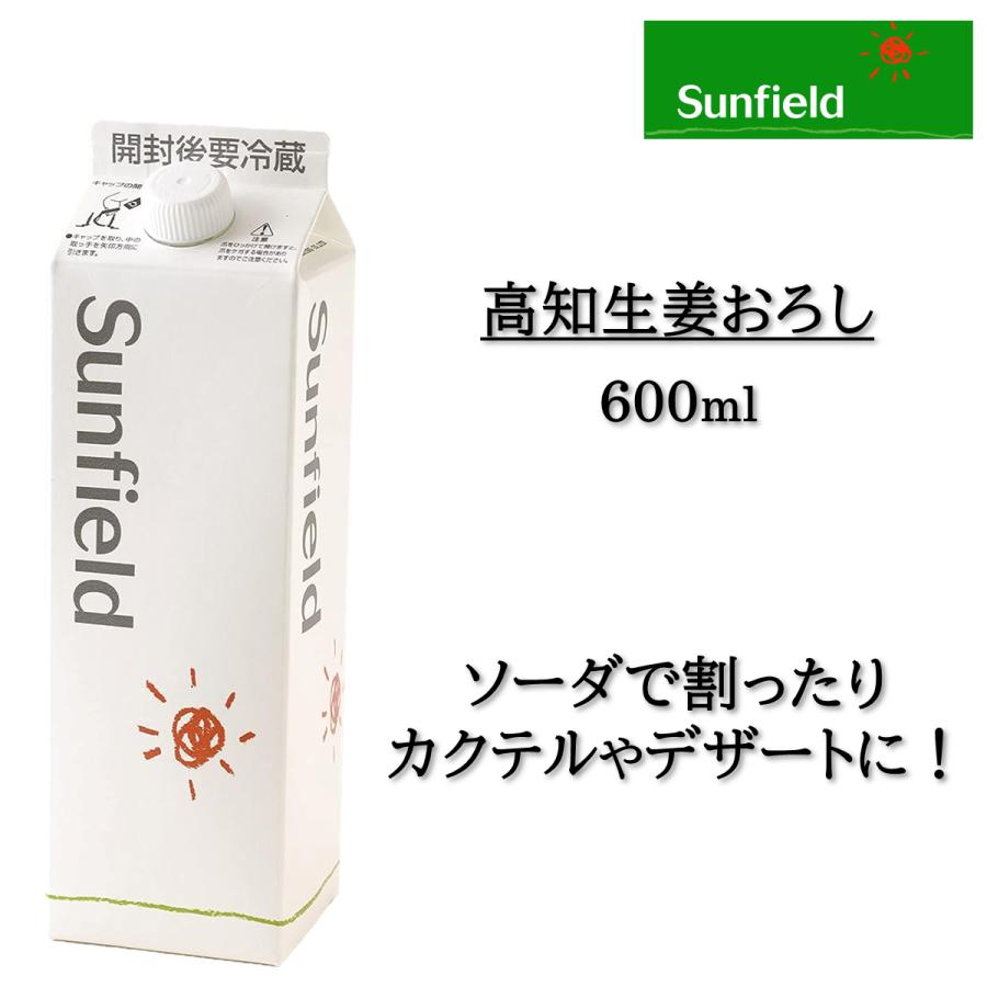 Sunfield（サンフィールド） 高知生姜おろし 600ml シロップ 三田飲料