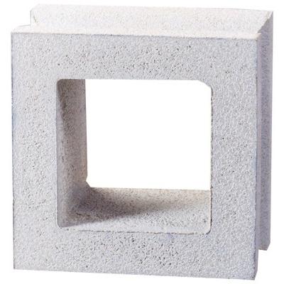 シルエット セメントブロック ホワイト 【12角型1/2】 組積材 門まわり