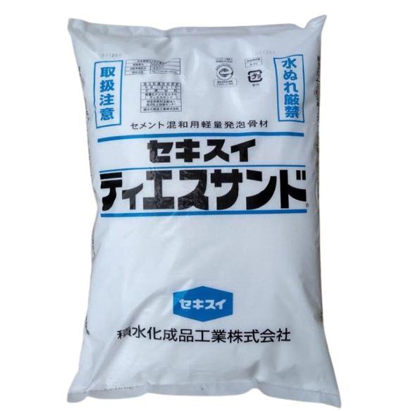 セキスイ ティエスサンド 25kg用 セメント混和用軽量発砲骨材 : 建築