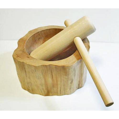 臼と杵 餅つき道具一式 『太鼓型 欅の臼』