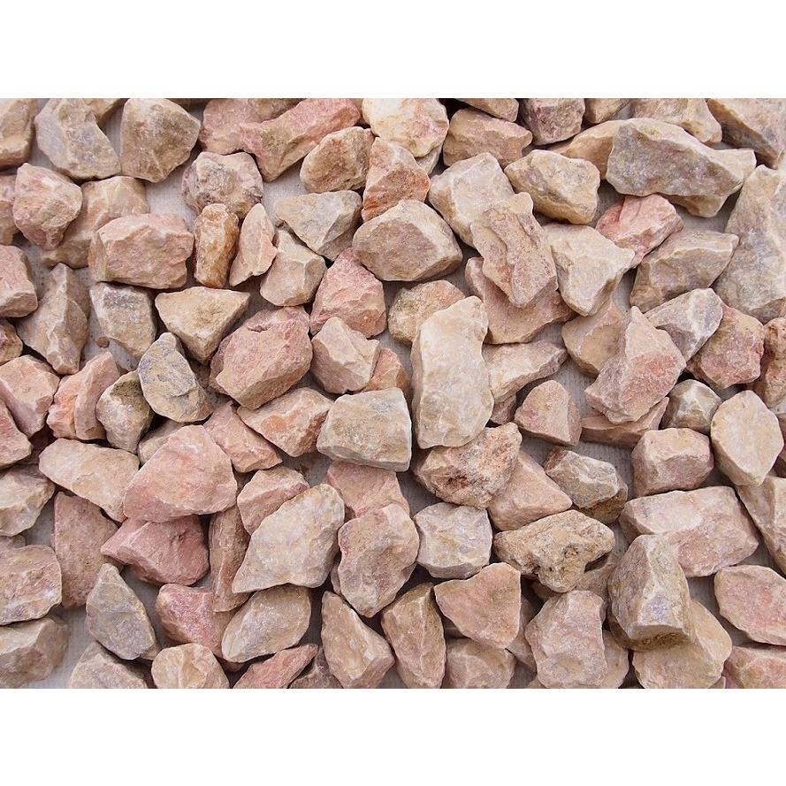 洋風砂利 クラッシュ ピーチピンク 20kg×50袋セット 5分 約15