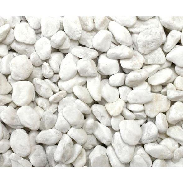 洋風砂利 ナチュラルストーンペブル ホワイト 白玉石 化粧砂利 15