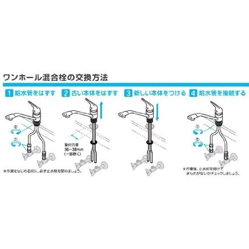 三栄水栓製作所　デザイン水栓シリーズCOULE　シングルワンホール洗面混合栓・洗面所用　K4712NJV