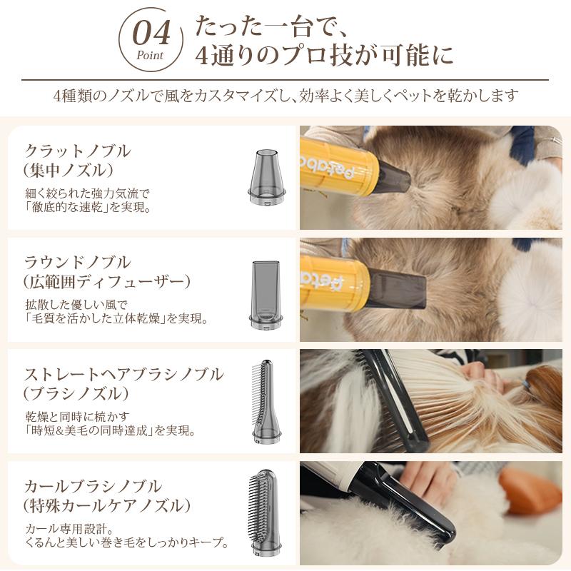2026新作発売】ペットドライヤー Petaboo 犬用 猫【わずか520g！】大型