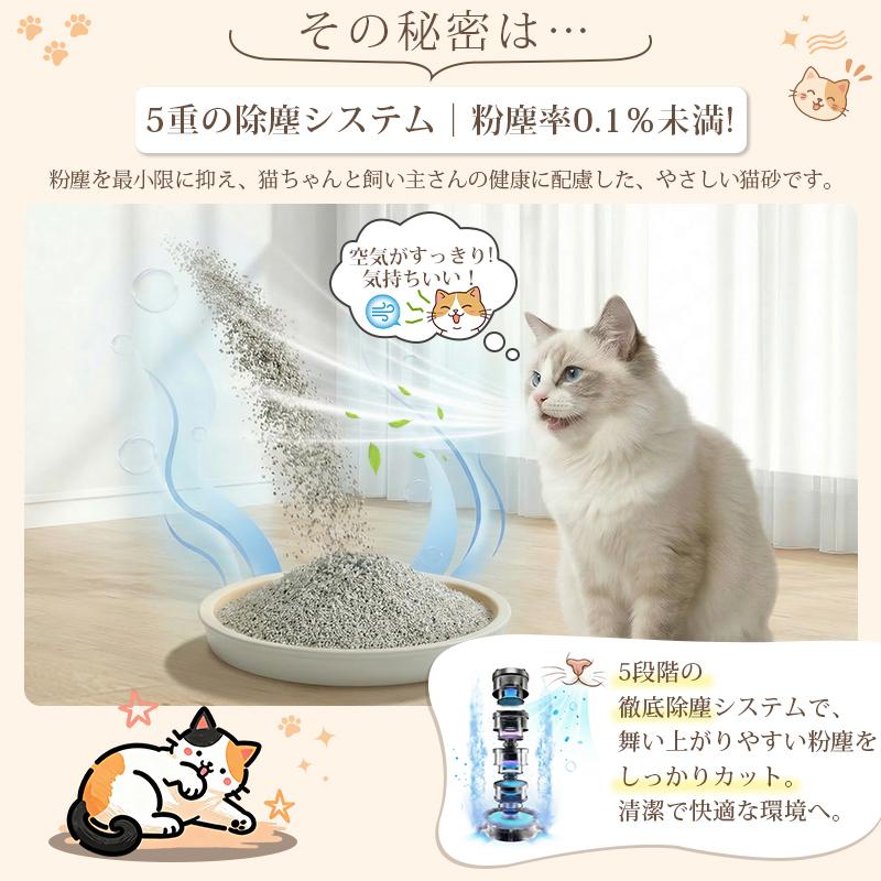 猫砂 petaboo 鉱物系 変色ベントナイト ネコ砂 猫 消臭 抗菌 砂ぼこり 1袋 4袋 8袋 固まる 健康管理 小粒  飛び散り防止 カーボン粒子入り ねこ 猫用 トイレ用品 | Petaboo | 03