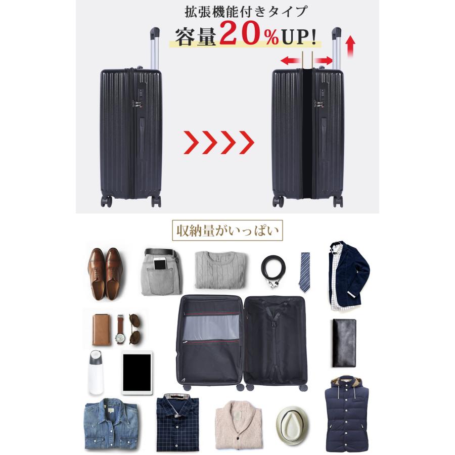 スーツケース 機内持ち込み sサイズ 拡張 tsa【ロック搭載 & 20%容量up