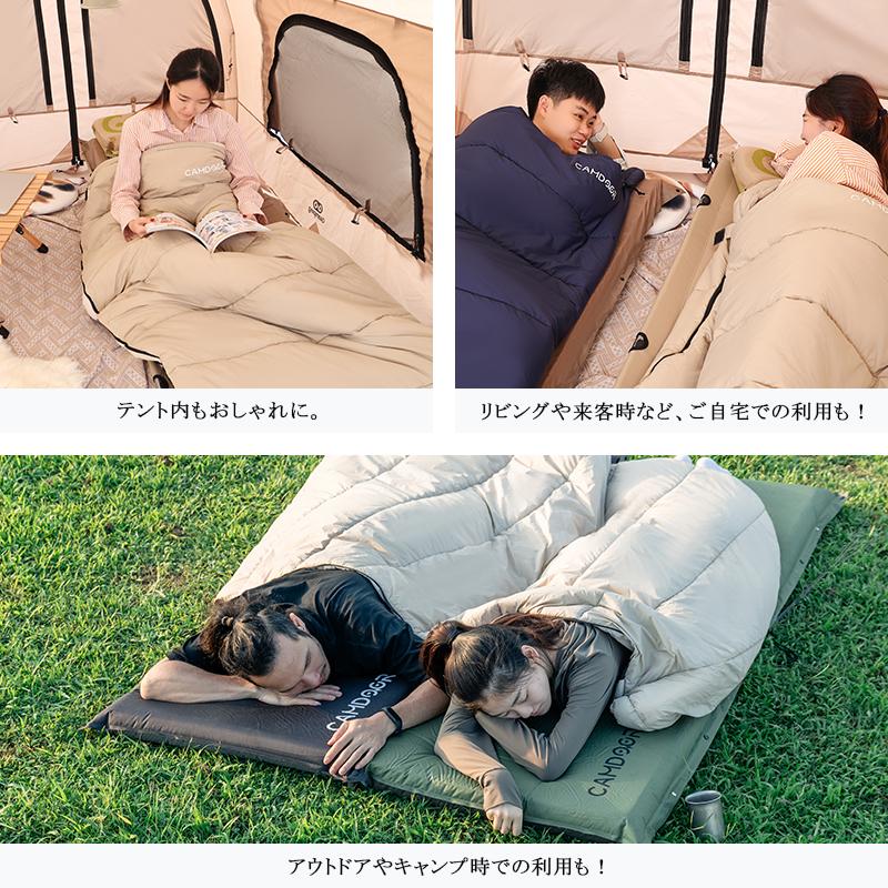 寝袋 冬用 最強 夏用 封筒型【Camdoor】 シュラフ -25℃ 1.8kg-3.5kg
