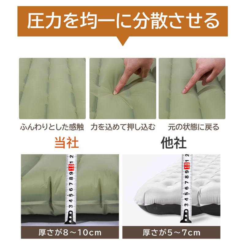 キャンプマット【Camdoor】 10センチ ダブル 厚手 防災 マミー型 封筒