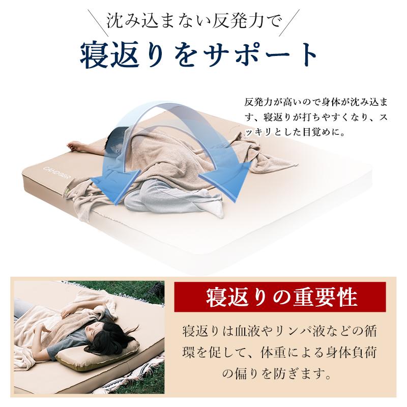 CAMDOOR インフレーターマット 10センチ ダブル キャンプ マット