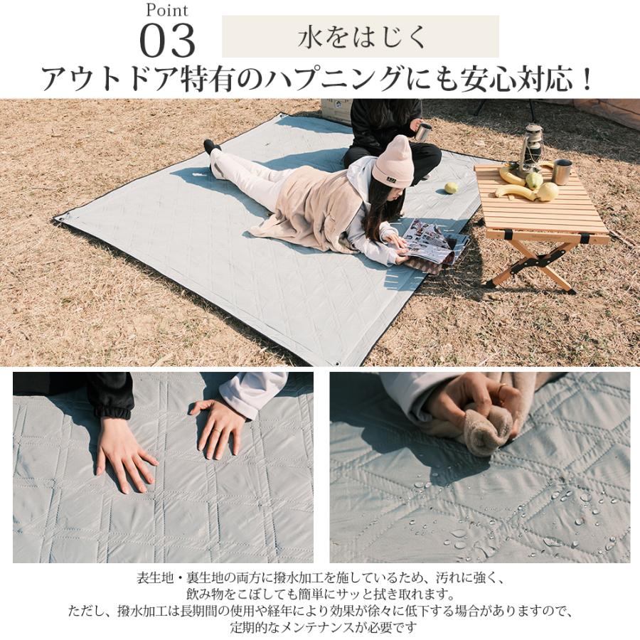 CAMDOOR レジャーシート キャンプシート 厚手 一体型収納バック付き