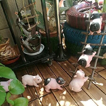 種類豊富な品揃え XIFIRY 動物 ガーデン ノーム像 かわいい豚 面白い 屋外 彫刻 樹脂 芝生 オーナメント 装飾 屋内 屋外 庭と家用 カットブタ