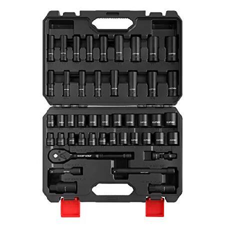 Eastvolt　Mechanic　Tool　SAE　Socket　Drive　Metric　Set,　with　72　Reversible　Teeth　Pieces,　46　Ratchet,　Kits,　ASK06