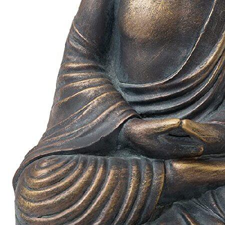 新作人気モデル Glitzhome MGO 瞑想仏像 高さ19インチ ブロンズ