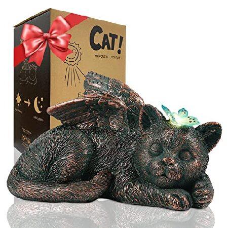 ご購入 Qeeman Cat Memorial Gifts， Pet Angel Garden Solar Light Cat Memorial Stones for pet Memorial Gifts and pet Loss Gifts， Ideal Gifts for Mother´s Day