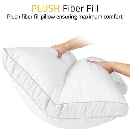 最終特価 Utopia Bedding Bed Pillows for Sleeping European Size (White)， Set of 2， Cooling Hotel Quality， Gusseted Pillow for Back， Stomach or Side Sleepers