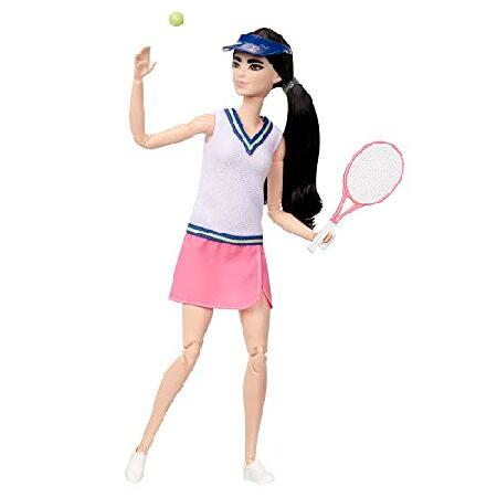 速くおよび自由な Barbie Doll ＆ Accessories， Career Tennis Player Doll with Racket and Ball 22 Inch