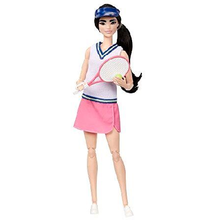 速くおよび自由な Barbie Doll ＆ Accessories， Career Tennis Player Doll with Racket and Ball 22 Inch