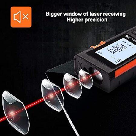 ネット販売 Laser Measure Mute Distance with 2 Bubble Levels， Measure Distance， Area and Volume HD50