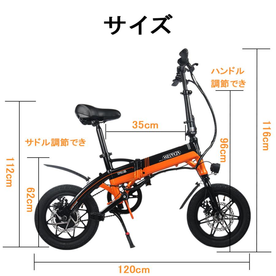 flyfish 電動自転車 電動アシスト自転車 折りたたみ式 14インチ 2色 3 