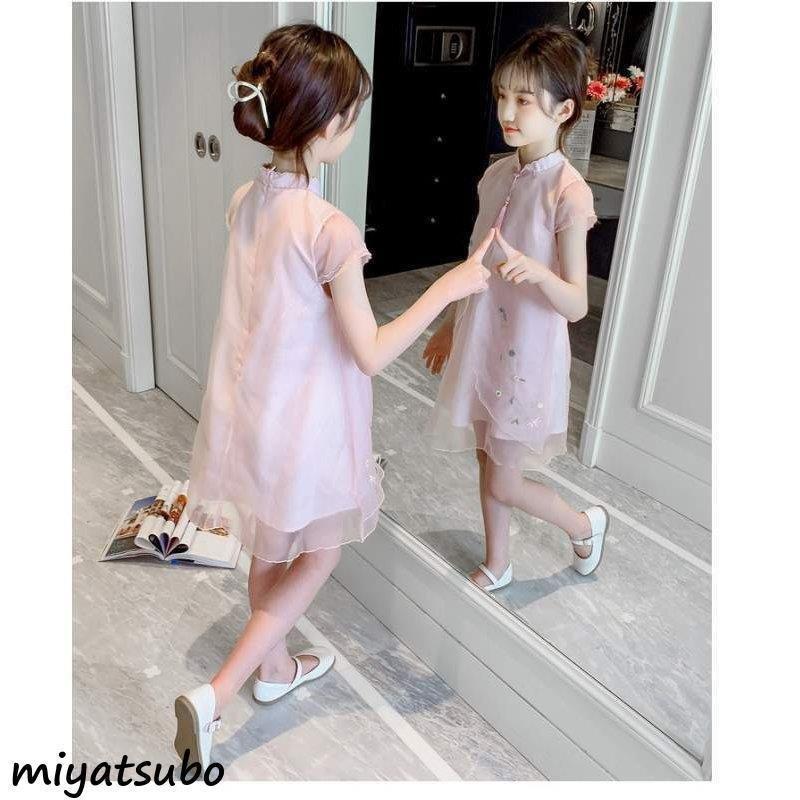 セール30 Off 夏服 子供服 ワンピース 女の子 刺繍 花柄 半袖ワンピース 膝丈スカート スイート 夏ワンピース 結婚式 ピアノ発表会 演奏会 披露宴 入園式 偉大な n Go Th