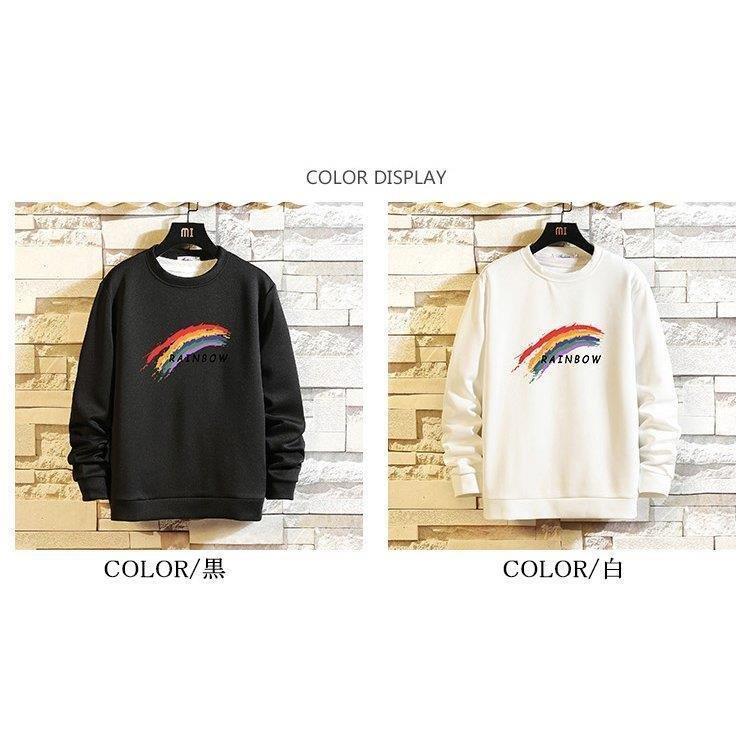 トレーナー メンズ プルオーバー 長袖 スウェット 無地 秋服 メンズトレーナー 薄手 ルームウェア カジュアル 白 黒 春早割