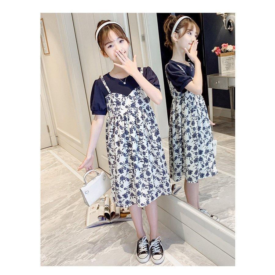子供服 ワンピース 女の子 夏服 160センチ花柄 韓国フェイクレイヤード 女の子ドレス 子ども服 ジュニア キッズ 女児 可愛い おしゃれ お姫様 誕生日 新品 Ppap202111051070 シオショップ 通販 Yahoo ショッピング