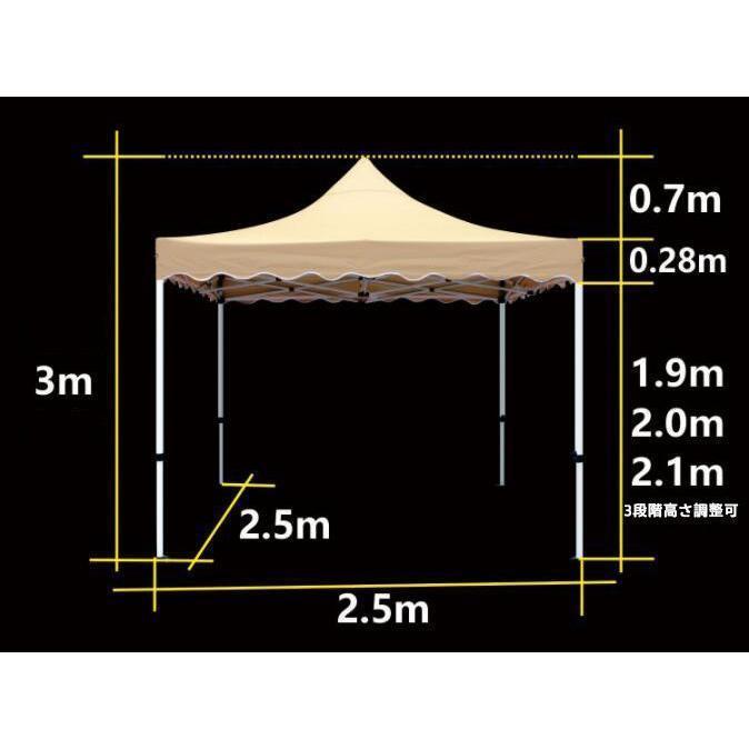 防雨 屋外 おしゃれ折りたたみテント ナイトマーケットテント 屋台 キャノピー 日よけ傘 四隅足 厚手 タープテント 